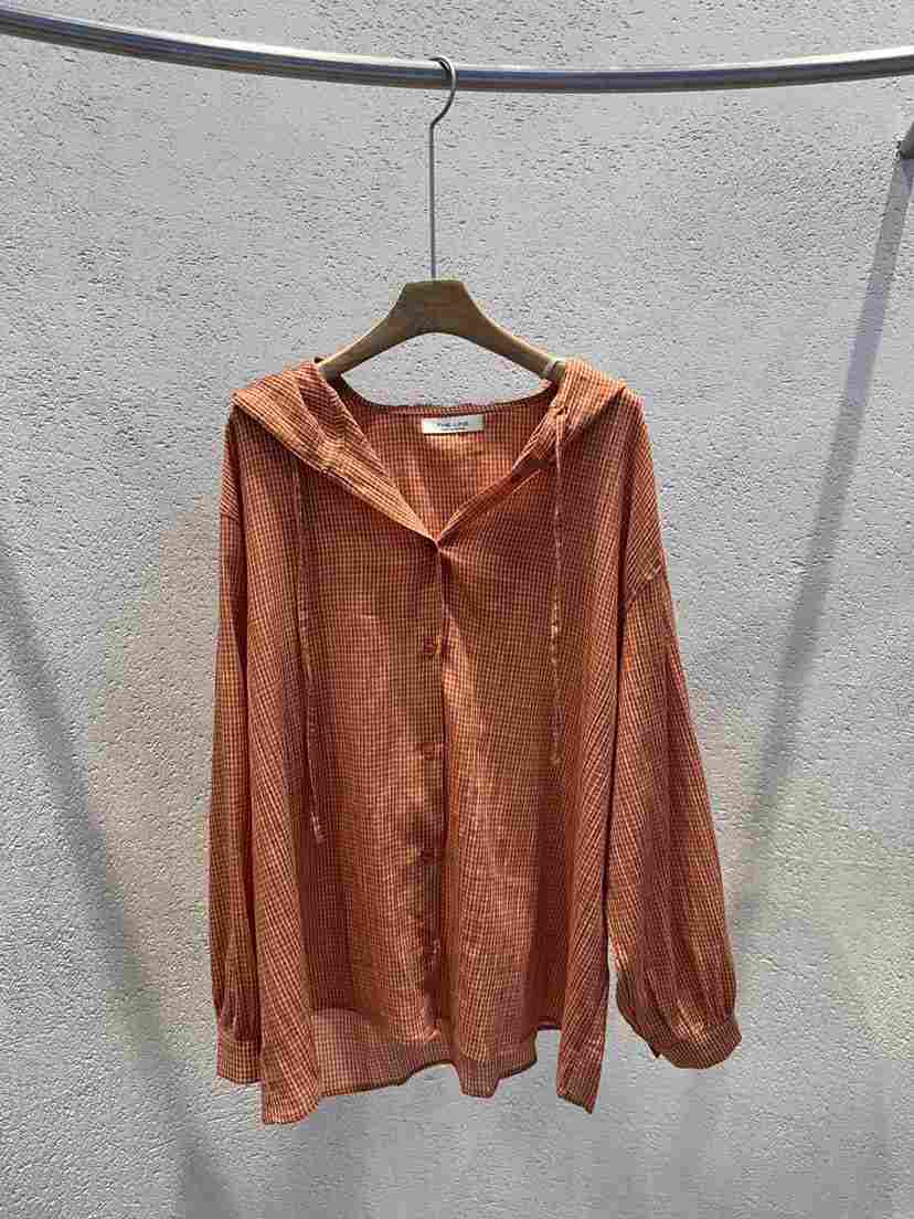 THE LINE-Q韓國東大門代購女裝新款職業襯衫蕾絲衫連帽衫格子THE LINE-Q襯衫/蕾絲衫