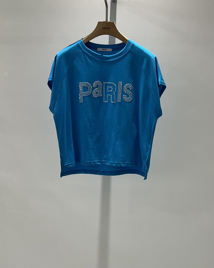 DENISE韓國東大門直郵女士新品時尚熱賣推薦休閑職業T恤復古DENISET恤