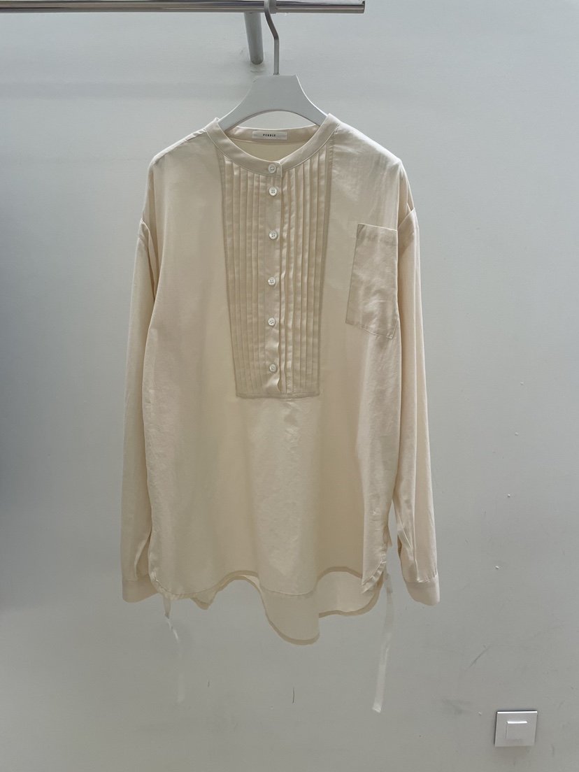 PEBBLE韓國直郵女士新品人氣休閑推薦熱賣襯衫蕾絲衫棉質PEBBLE襯衫/蕾絲衫