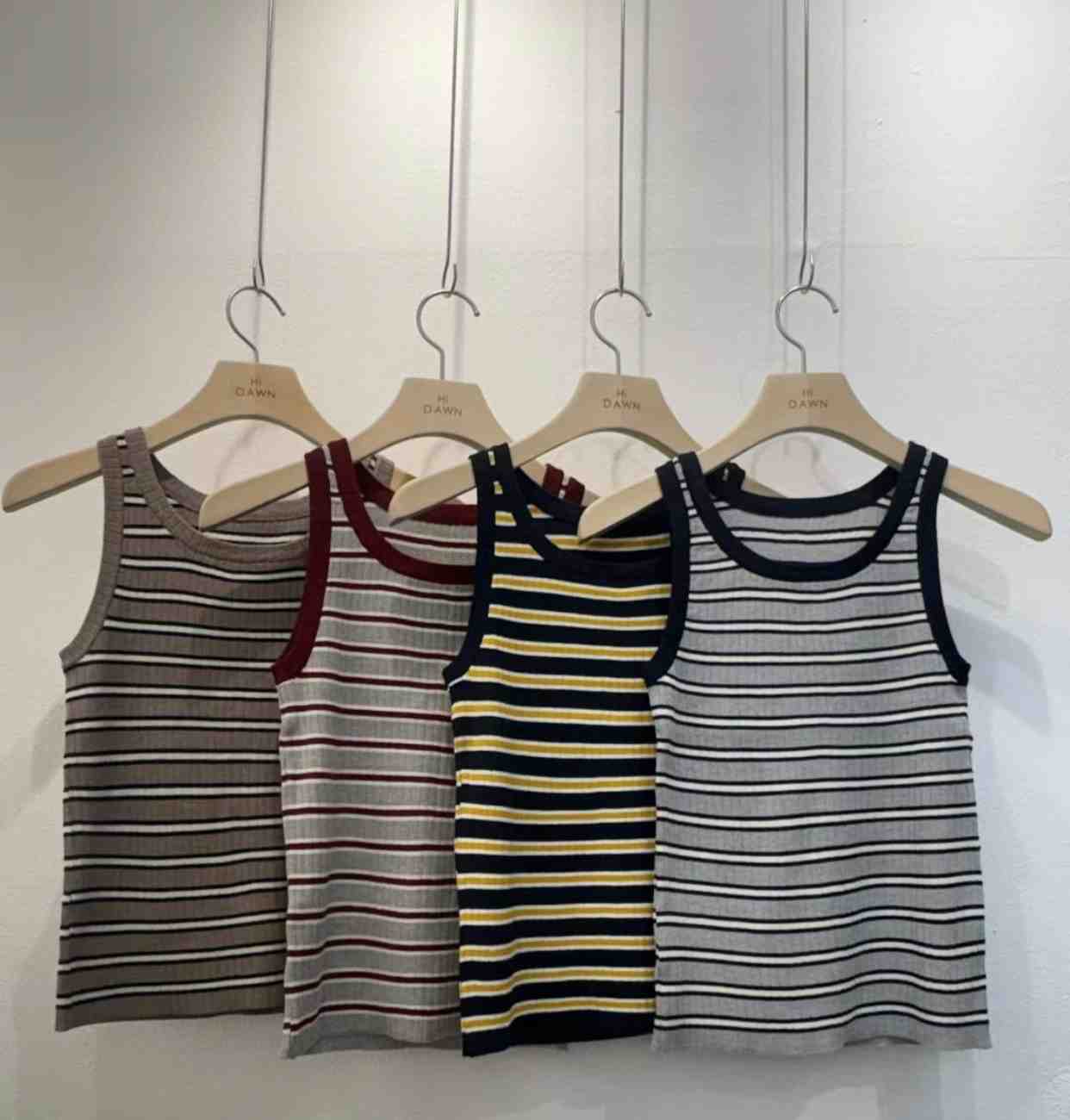 ATTIC韓國直郵女士新款休閑推薦26春夏職業時尚吊帶背心條紋ATTIC吊帶/背心