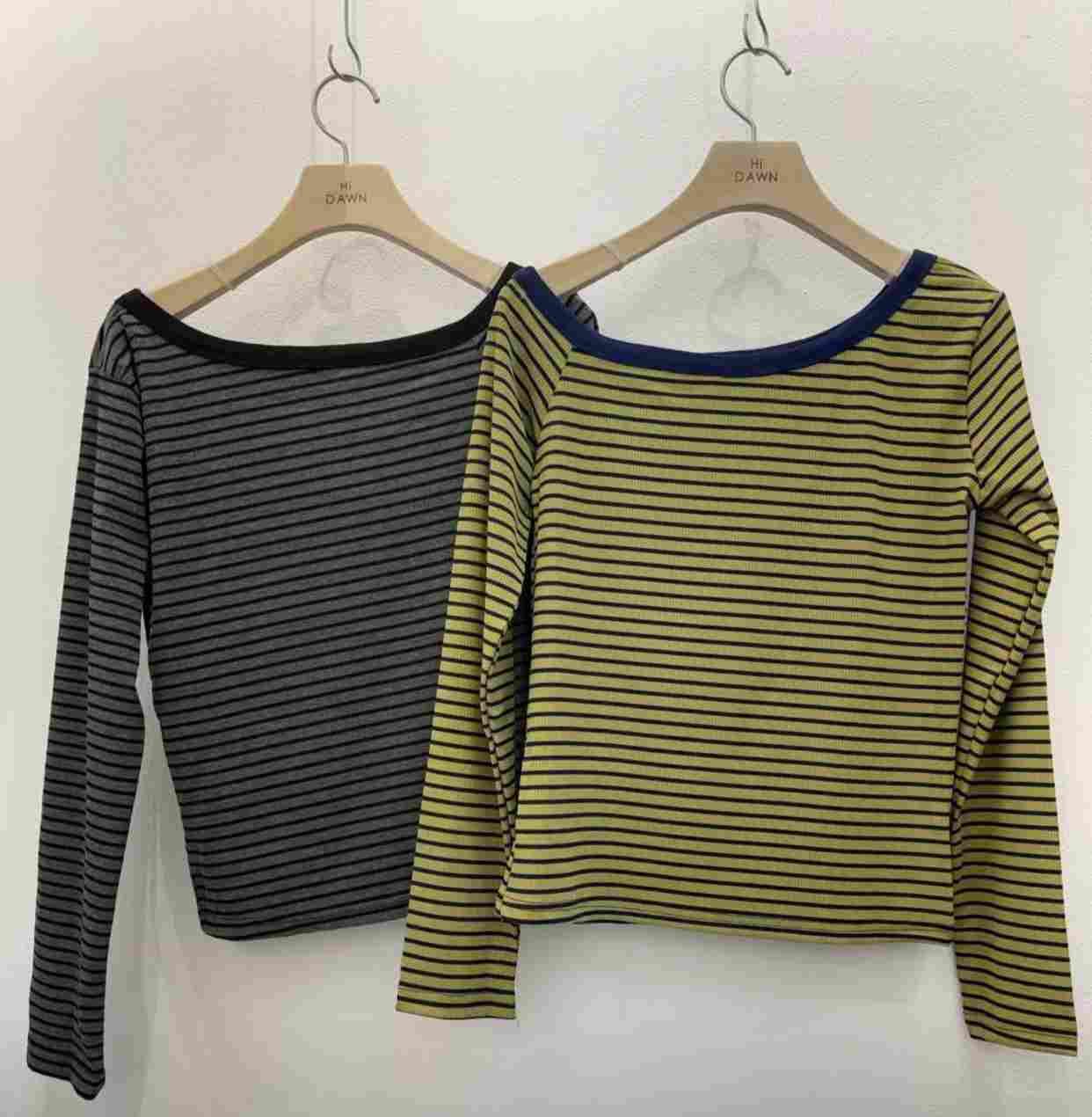 ATTIC韓國直郵女裝新品人氣職業26春夏熱賣休閑長袖T恤船領ATTIC長袖T恤