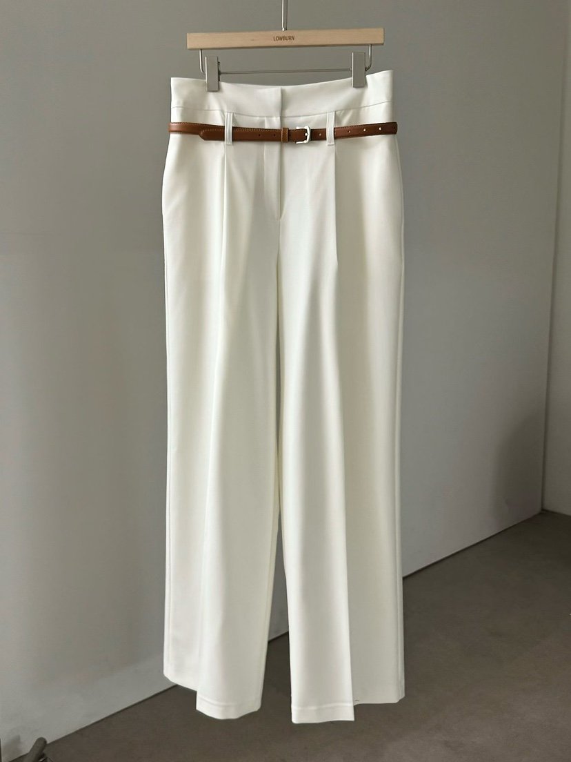 LOWBURN韓國直郵實拍女裝新品熱賣推薦人氣休閑褲不含腰帶LOWBURN休閑褲