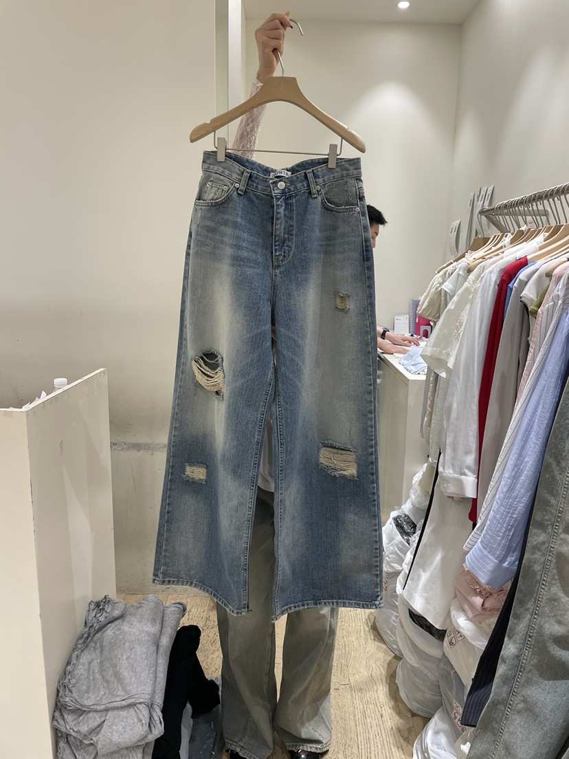 FLOWER-L韓國直郵實拍女裝新款職業時尚推薦26春夏牛仔褲復古FLOWER-L牛仔褲