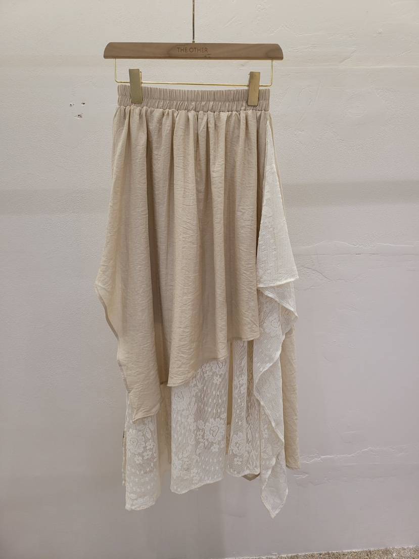 THE OTHER韓國直郵女裝新款26春夏時尚熱賣長裙蕾絲雙層THE OTHER長裙