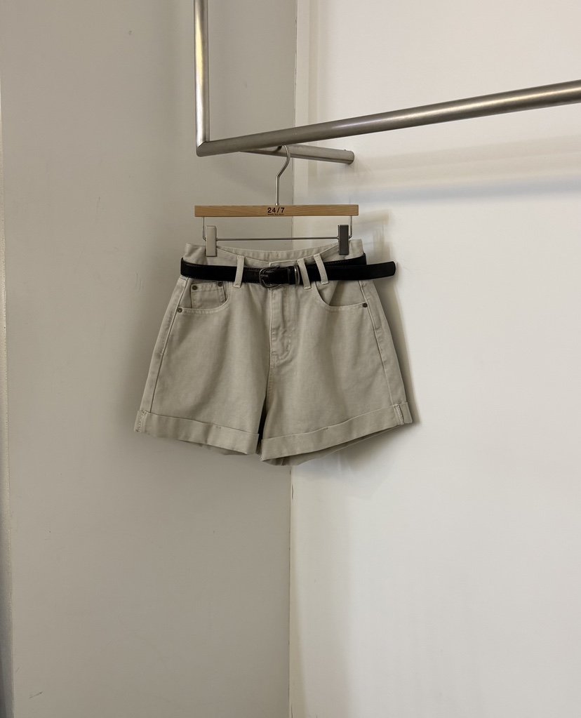 TWENTY FOUR SEVEN24-7韓國東大門代購女士新款推薦短褲含腰帶TEWNTY FOUR SEVEN24-7短褲
