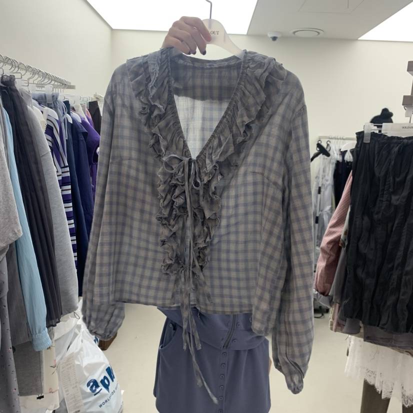 SOLD OUT韓國代購女士新款休閑人氣26春夏時尚襯衫蕾絲衫SOLD OUT襯衫/蕾絲衫