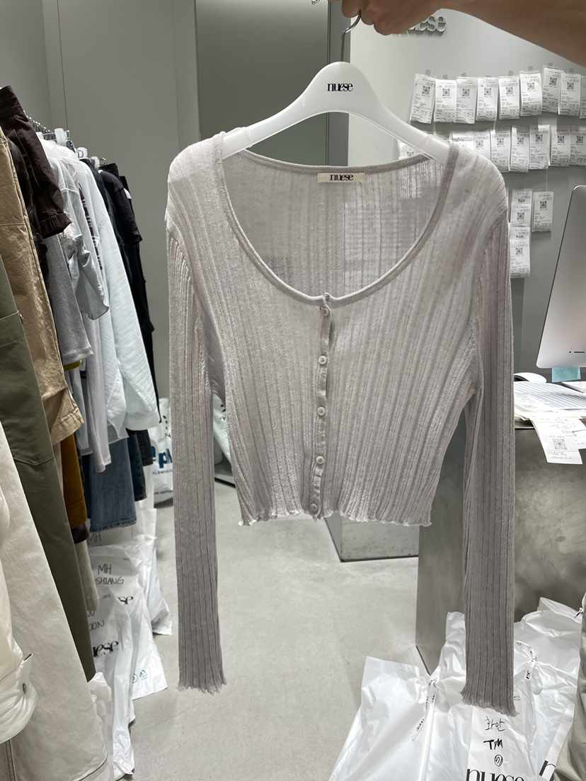 NUESE韓國東大門代購女裝新款職業休閑26春夏針織衫亞麻布NUESE針織衫