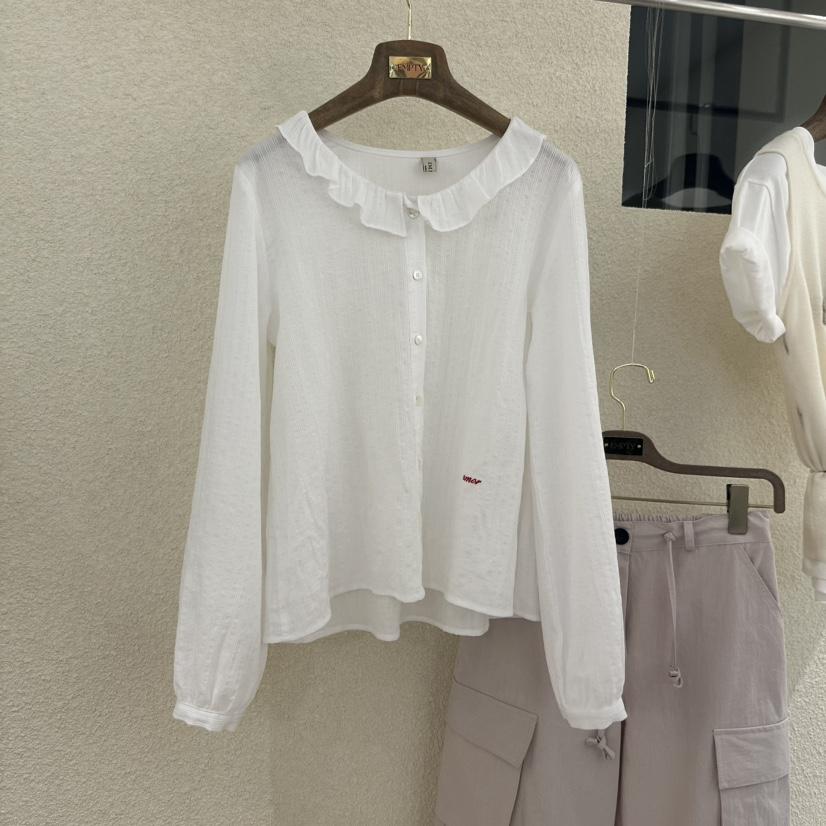 EMPTY韓國東大門代購女裝新款推薦時尚休閑人氣襯衫蕾絲衫EMPTY襯衫/蕾絲衫