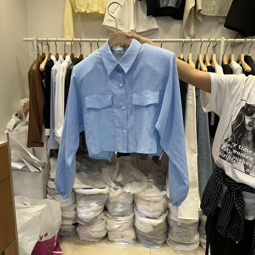 Q C韓國代購女裝新品職業人氣推薦26春夏熱賣襯衫蕾絲衫Republlc of qc襯衫/蕾絲衫