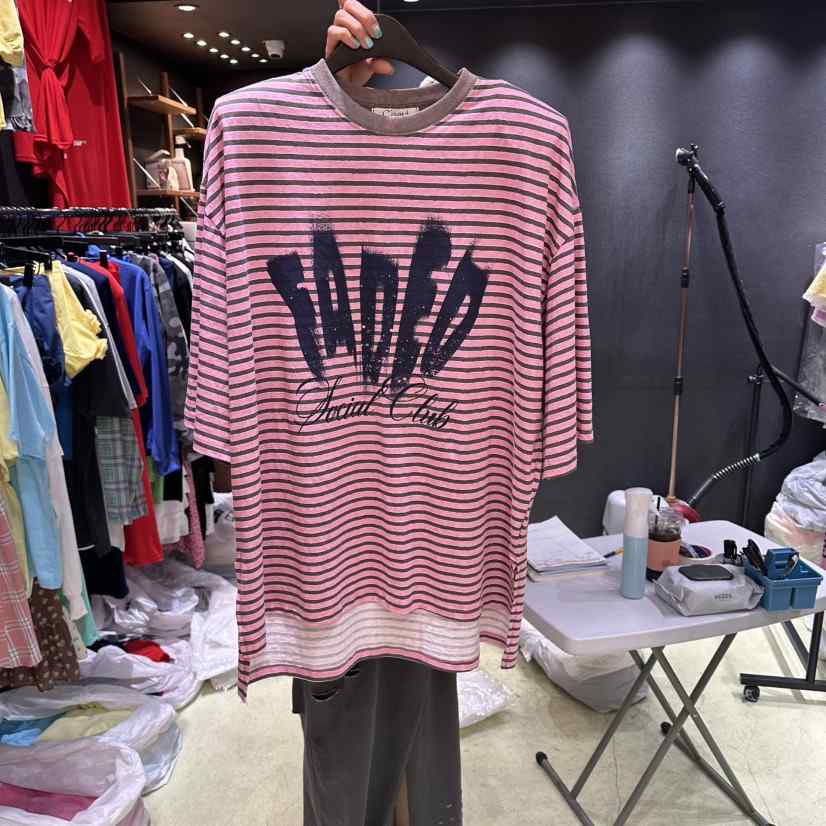 CHAVI韓國東大門代購女裝新品人氣推薦休閑職業26春夏T恤條紋CHAVIT恤