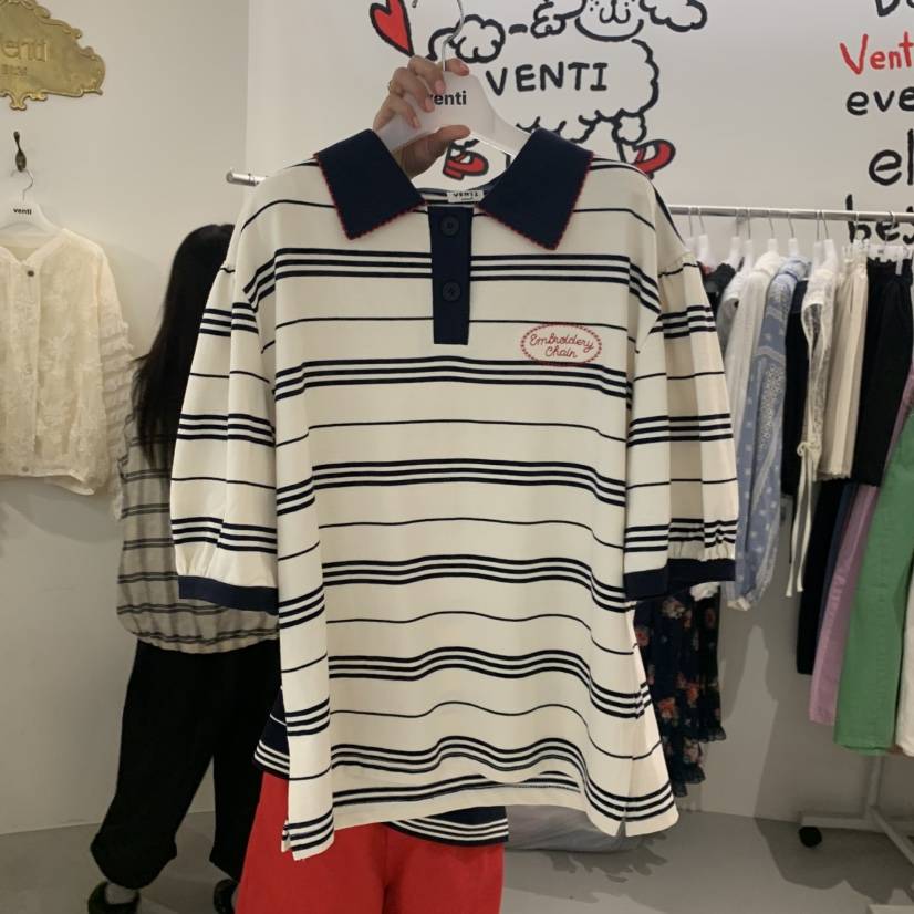 VENTI韓國東大門直郵女裝新品人氣休閑職業26春夏熱賣T恤VENTIT恤