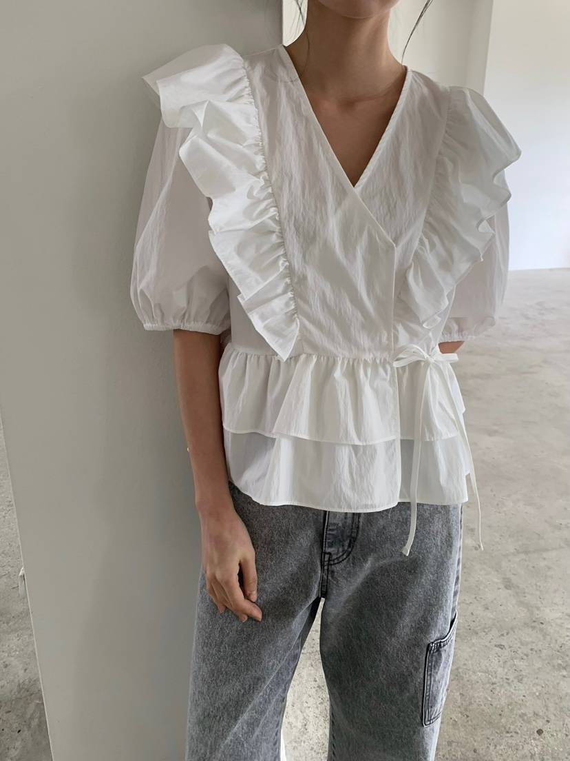 LOVE MY SANTA韓國直郵女裝新款26春夏人氣休閑襯衫蕾絲衫Santa/LOVE MY SANTA襯衫/蕾絲衫