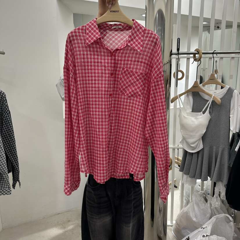 VENEFIT東大門實拍女士新品時尚真品休閑26春夏襯衫蕾絲衫VENEFIT/JENNIE襯衫/蕾絲衫