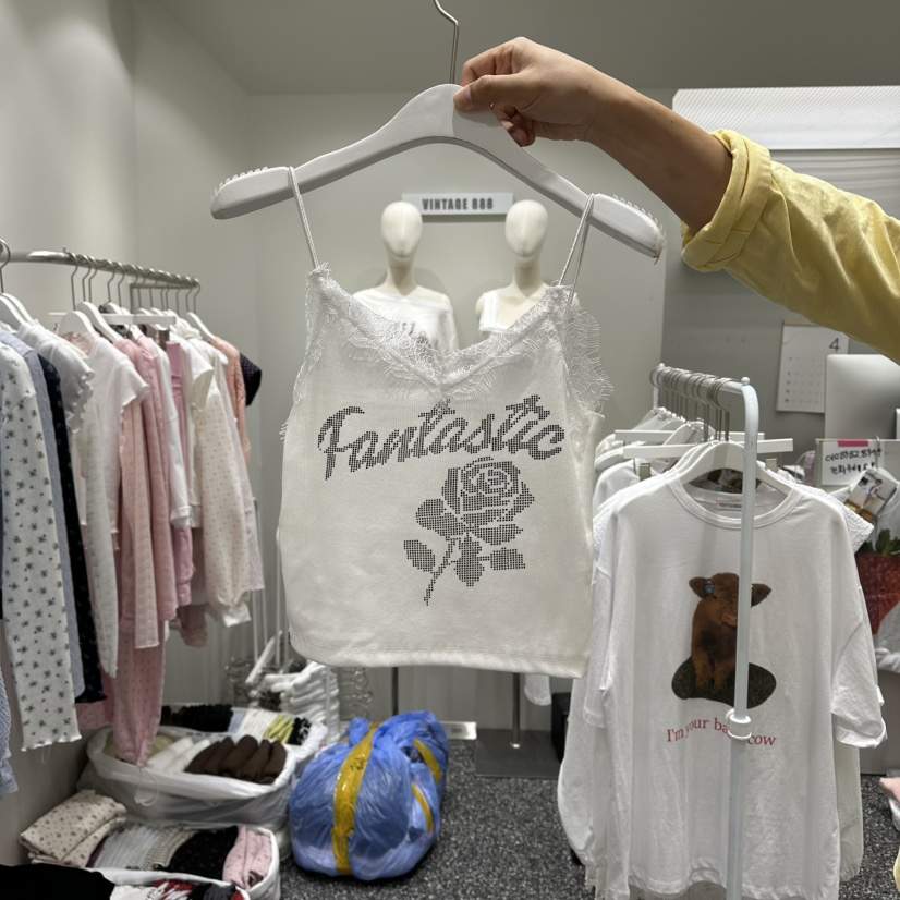 VINTAGE 888東大門代購女士新品26春夏人氣吊帶背心蕾絲VINTAGE888/TRIPLE EIGHT吊帶/背心