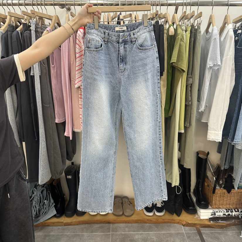 DELIGHT-L韓國直郵女裝新品真品熱賣時尚牛仔褲直筒牛仔DELIGHT-L牛仔褲