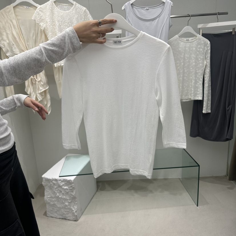 NEUTER韓國代購女士新品熱賣26春夏職業時尚人氣推薦T恤透明NEUTERT恤