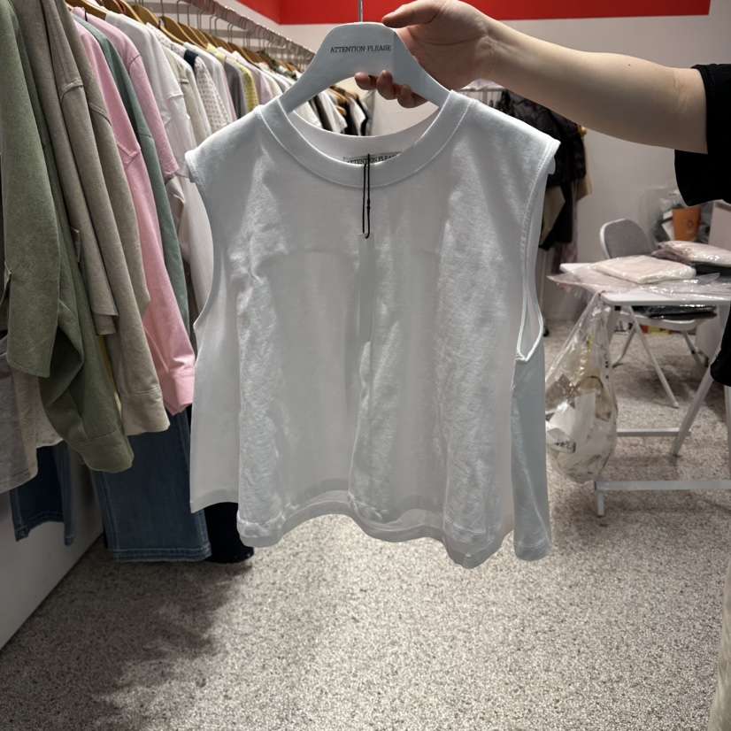 ATPZ韓國東大門代購女裝新款休閑職業熱賣26春夏馬甲喇叭形ATTENTION PLEAES馬甲