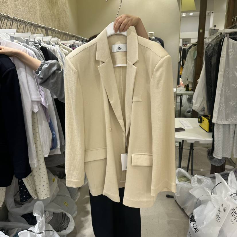 REFLAT韓國代購女士新品時尚推薦人氣26春夏夾克亞麻雙層REFLAT夾克