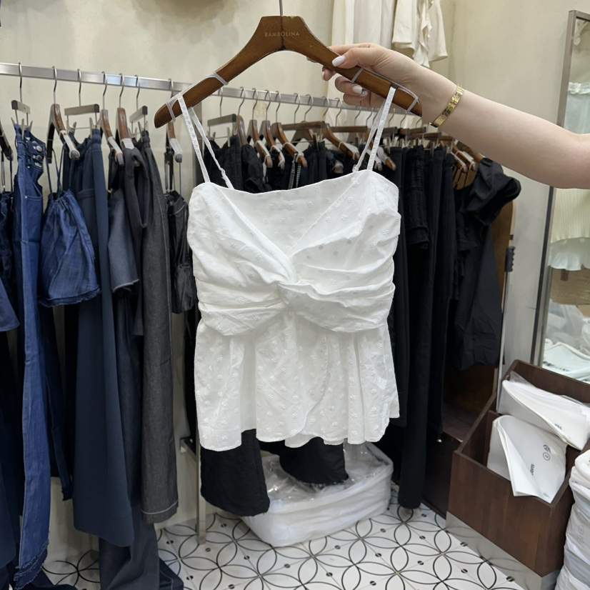 BAMBOLINA韓國直郵女士新品休閑26春夏熱賣時尚職業吊帶背心BAMBOLINA吊帶/背心