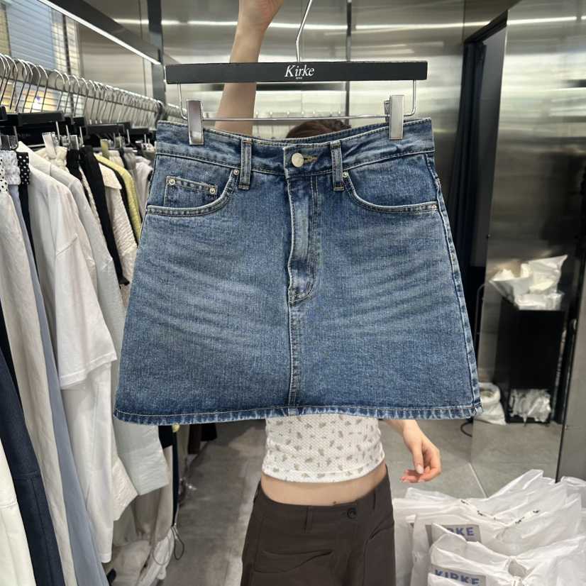 KIRKE韓國直郵實拍女裝新品26春夏熱賣職業裙褲水洗牛仔布KIRKE裙褲