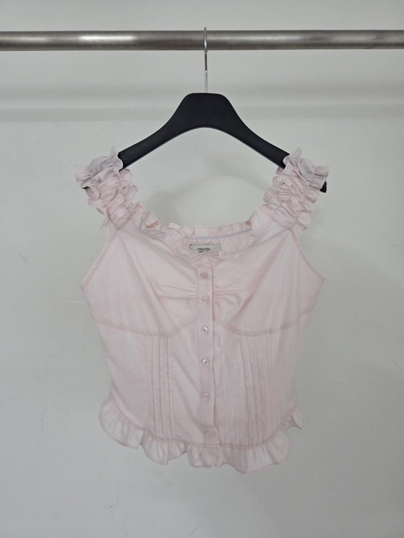 VERANDA韓國直郵實拍女裝新款職業推薦休閑襯衫蕾絲衫棉質VERANDA襯衫/蕾絲衫