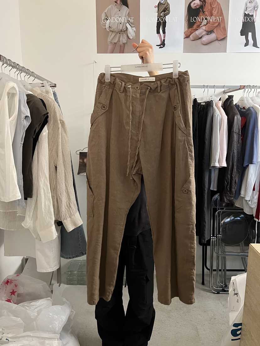 LONDON FLAT韓國東大門直郵女裝新款時尚人氣休閑褲纖維LONDON FLAT休閑褲