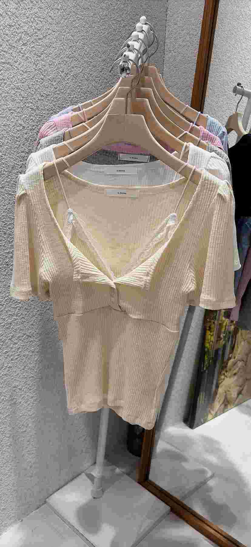 N BROWN韓國直郵實拍女裝新品職業休閑26春夏推薦熱賣T恤N BROWNT恤