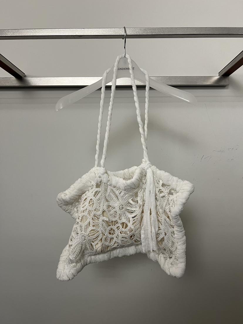 LONDON FLAT韓國直郵女士新款熱賣人氣單肩斜跨包鉤針編織LONDON FLAT單肩/斜跨包