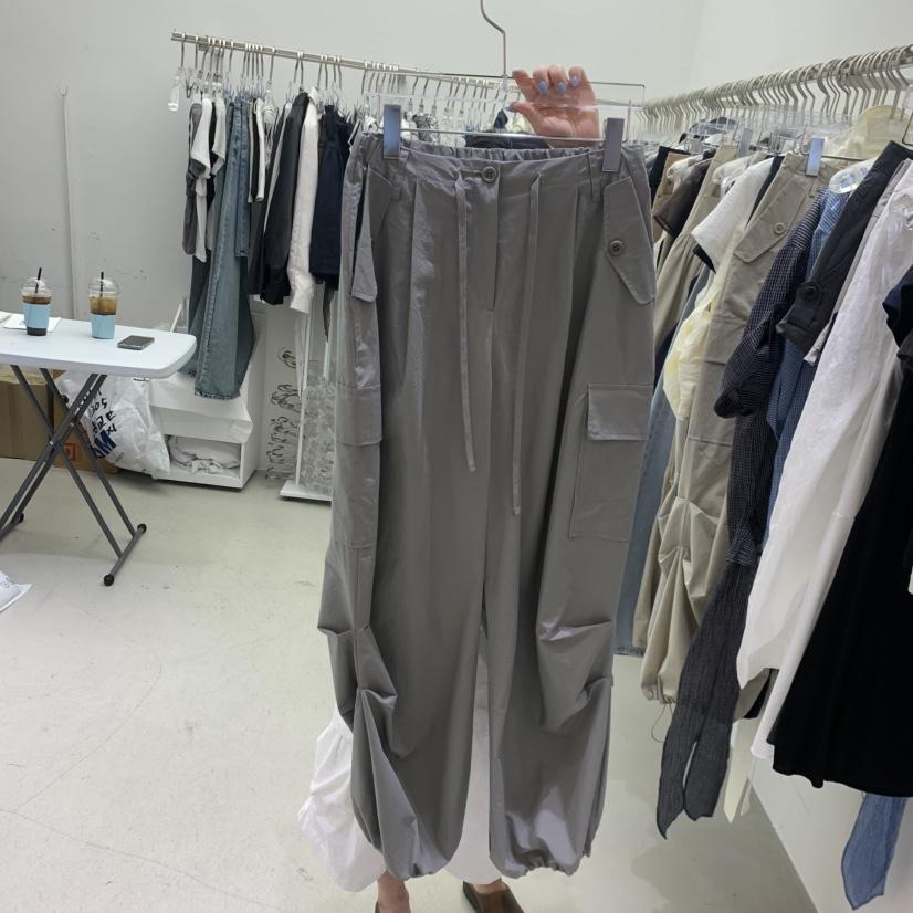 PADO韓國東大門直郵女裝新品26春夏熱賣休閑休閑褲口袋棉質PADO休閑褲