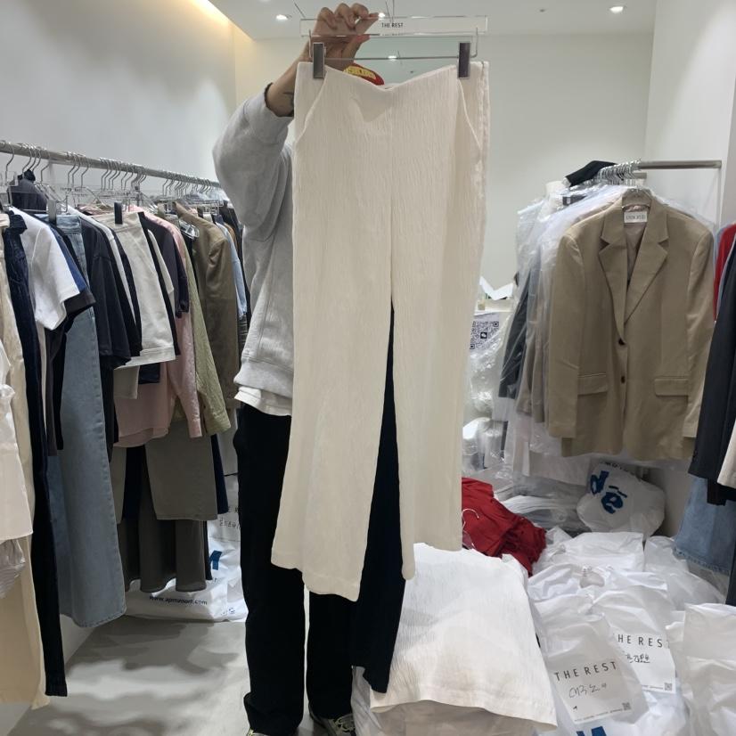 THE REST韓國代購女裝新款時尚推薦休閑職業26春夏休閑褲褶皺THE REST/UNNOEUD休閑褲
