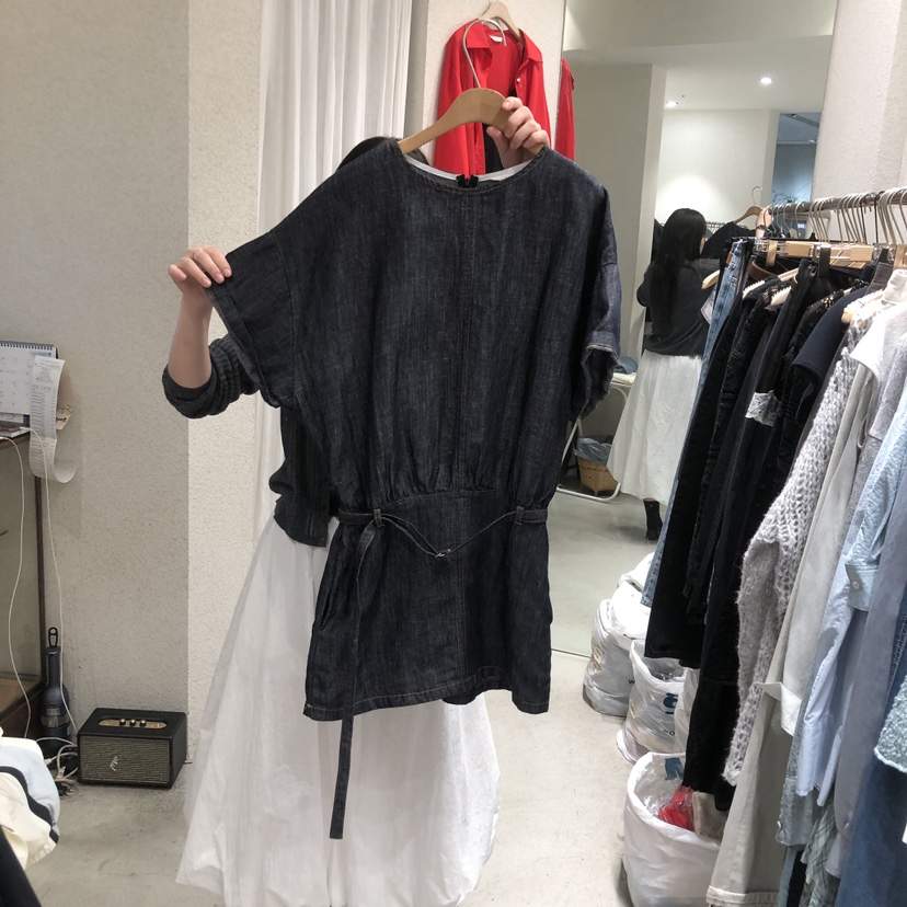 SSEMIENNE韓國代購女裝新品職業推薦休閑連衣裙含腰帶亞麻SSENIQUE/SSEMIENNE連衣裙