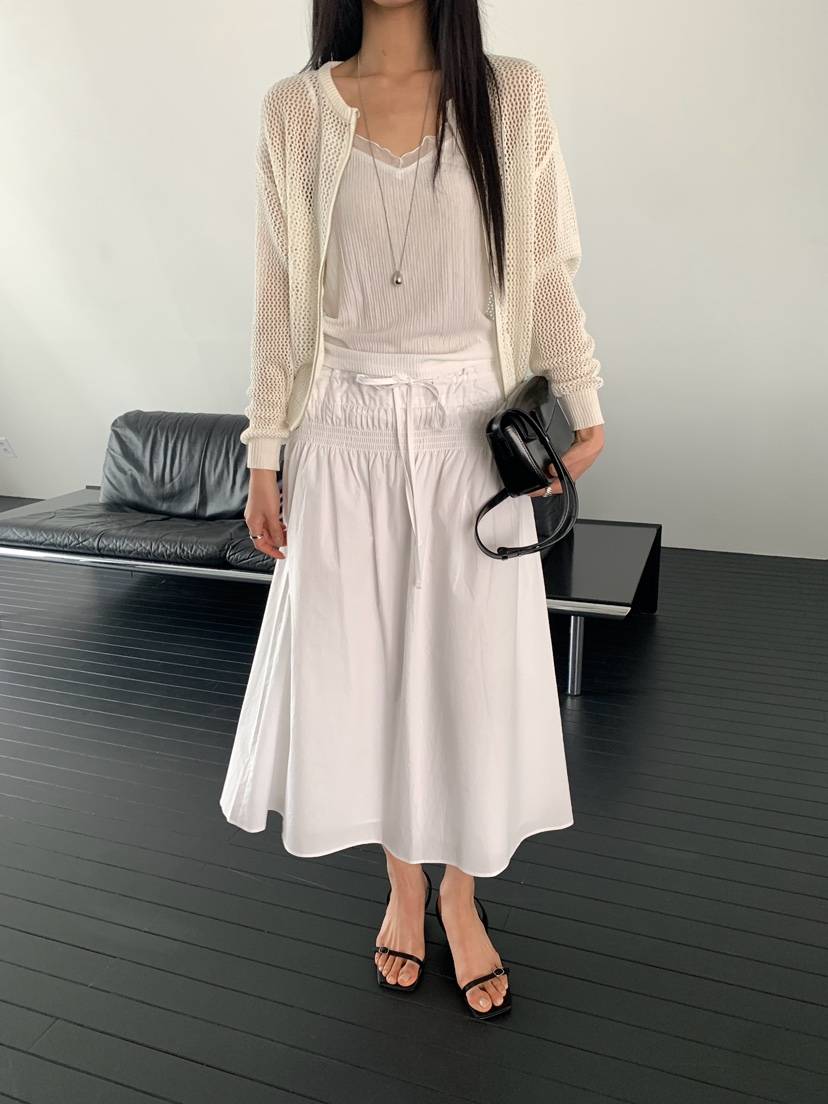 MUSE-P東大門實拍女裝新款26春夏休閑熱賣半身裙中短裙褶皺MUSE-P半身裙/中短裙