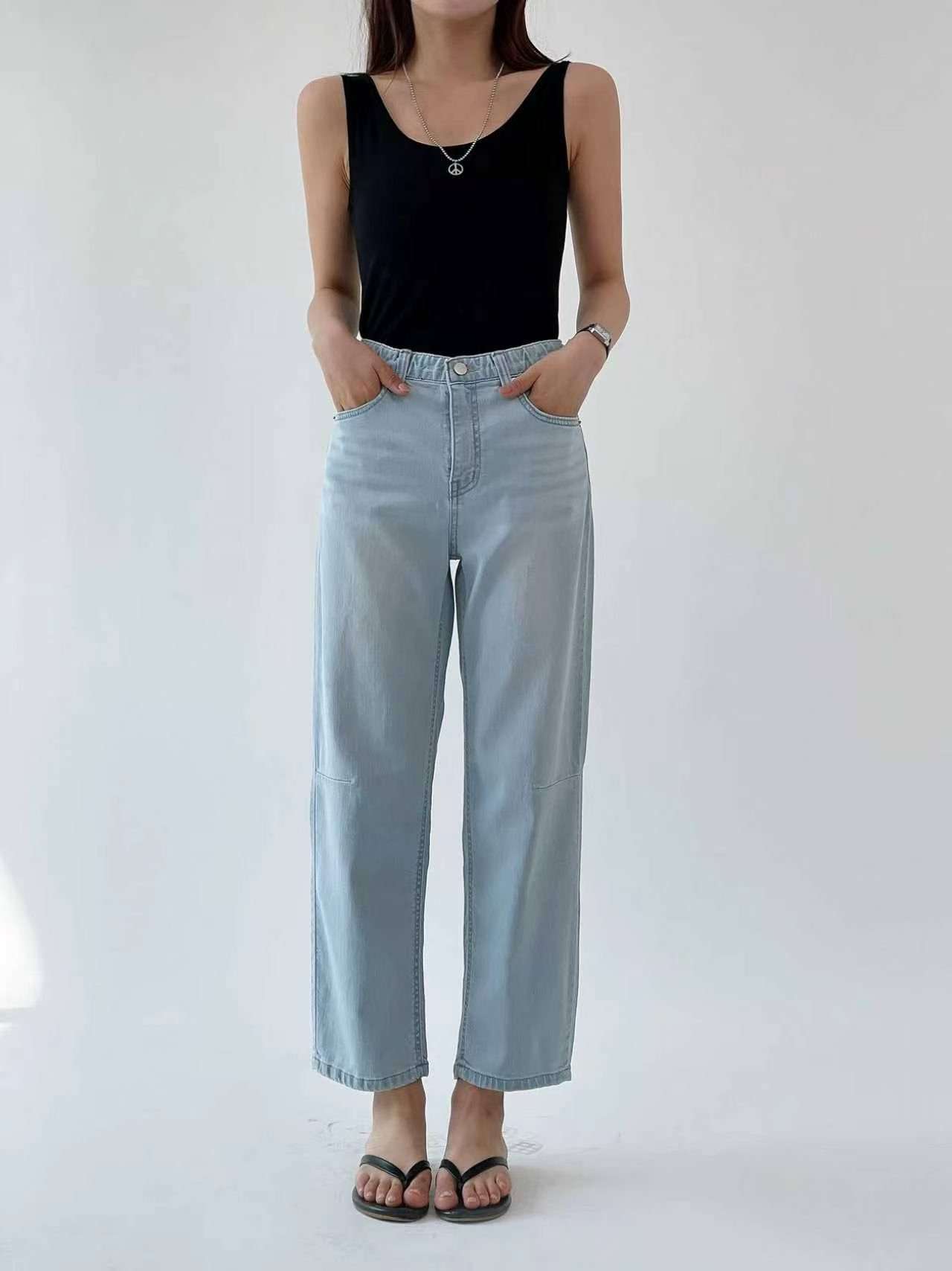 QMARKET東大門直郵女士新品職業人氣推薦熱賣休閑26春夏牛仔褲QMARKET牛仔褲