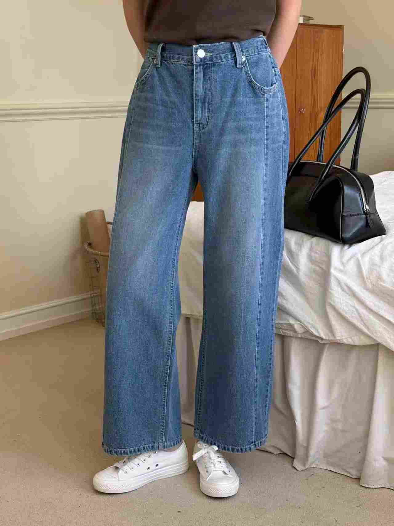 QMARKET東大門直郵女裝新品熱賣真品職業26春夏休閑牛仔褲QMARKET牛仔褲