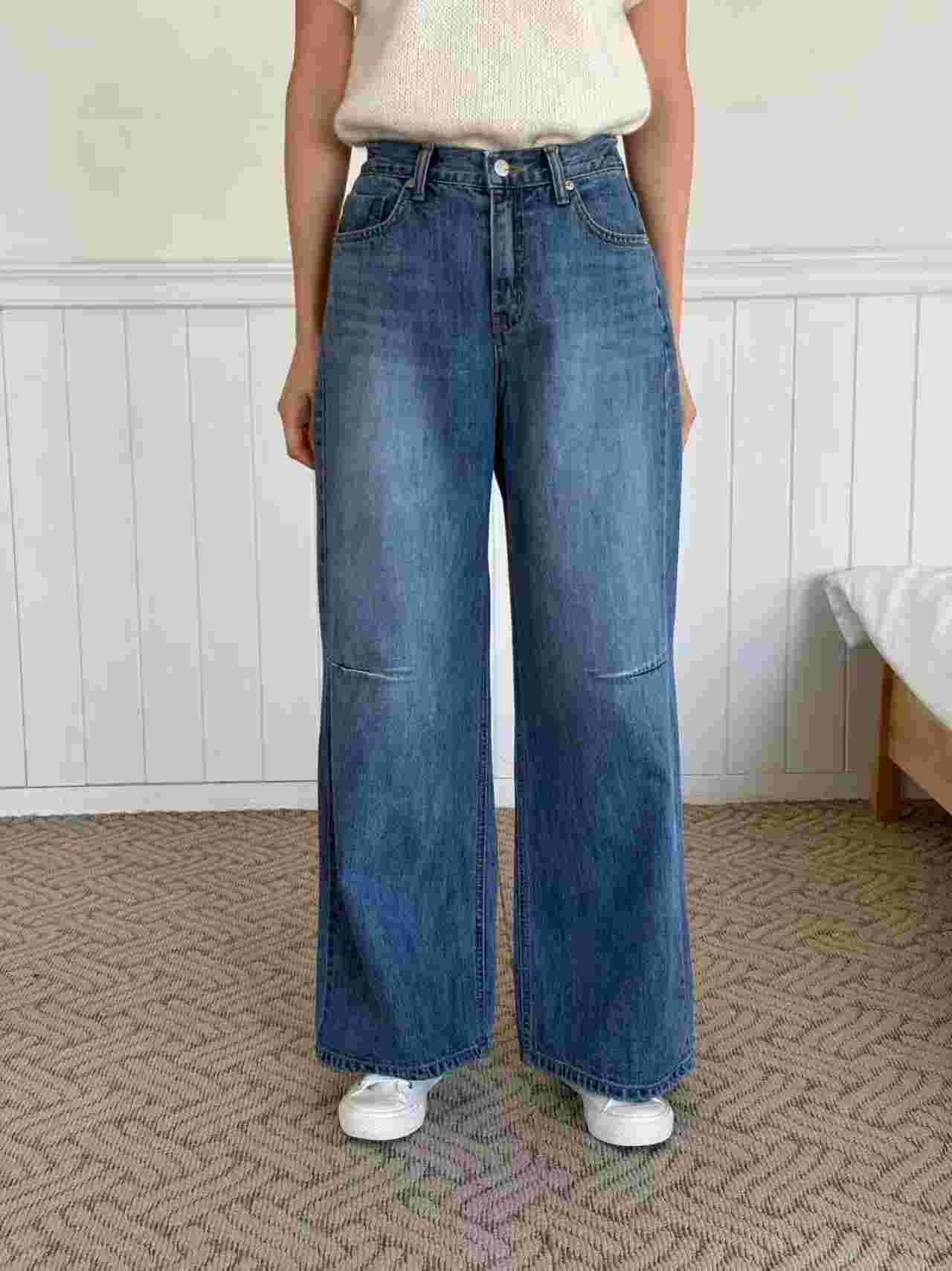 QMARKET東大門實拍女裝新款職業人氣休閑時尚26春夏牛仔褲QMARKET牛仔褲