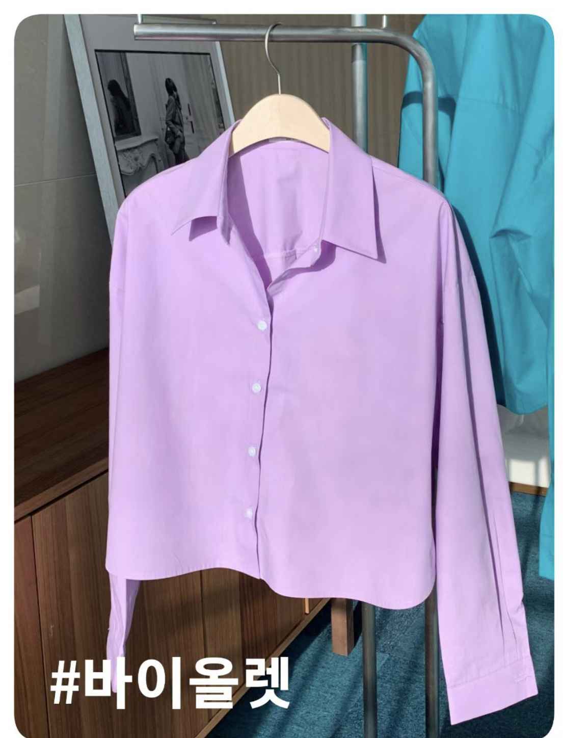 TINT韓國直郵女裝新款26春夏時尚真品職業襯衫蕾絲衫短款TINT襯衫/蕾絲衫