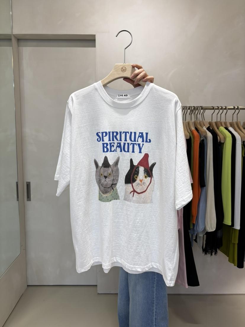 LIVE AID-P東大門實拍女士新款26春夏職業人氣休閑熱賣T恤LIVE AID-PT恤