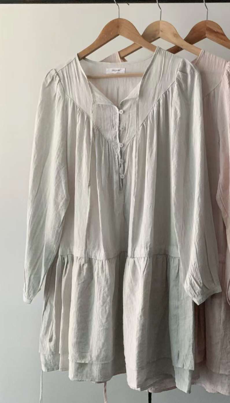 VERRER BUTTER東大門實拍女裝新品人氣休閑26春夏連衣裙褶皺VERRER BUTTER連衣裙