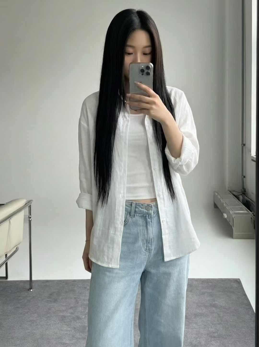 VERRER BUTTER韓國代購女士新品真品襯衫蕾絲衫不含內搭透明條紋VERRER BUTTER襯衫/蕾絲衫