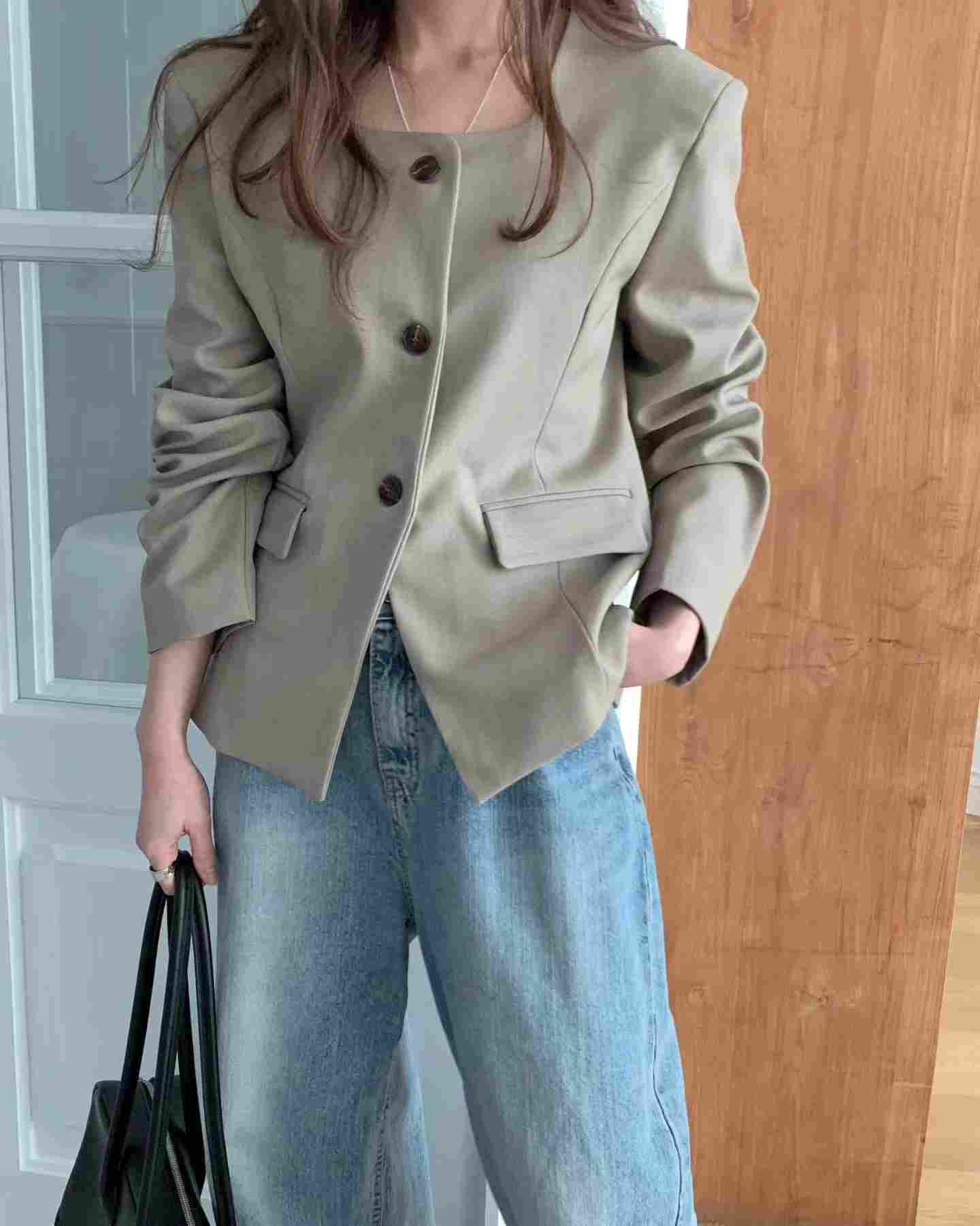 HIDEWAY韓國代購女裝新品時尚職業26春夏人氣熱賣休閑夾克HIDEWAY夾克