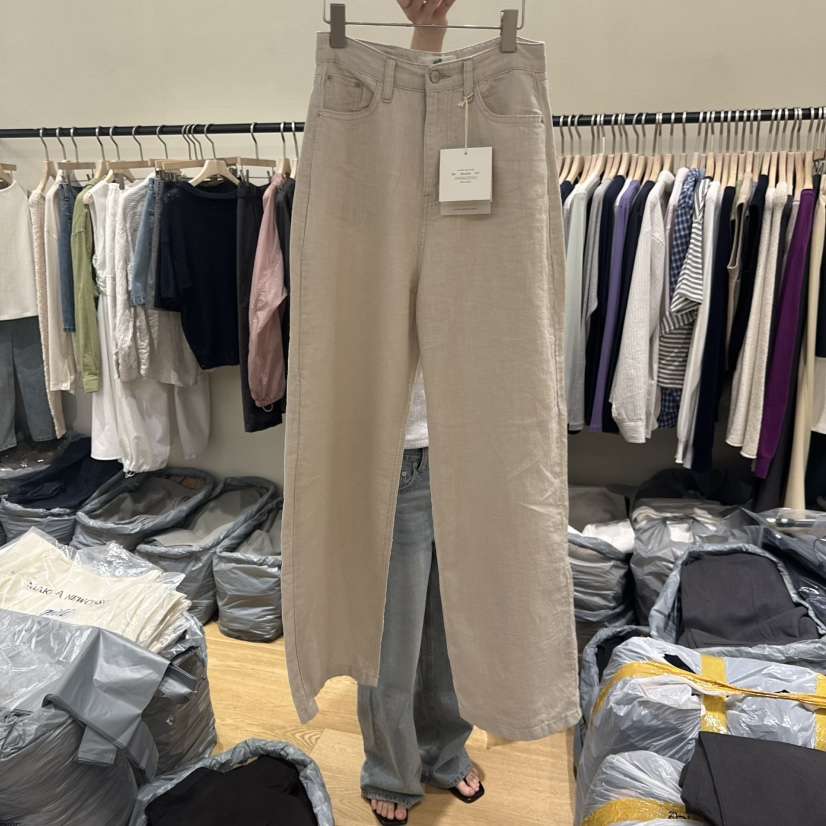 GILLI韓國東大門代購女裝新品人氣26春夏職業休閑褲亞麻布GILLI休閑褲