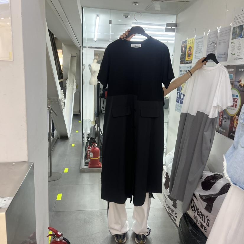 空韓國東大門直郵女裝新款休閑職業26春夏人氣連衣裙撞色BAKHA連衣裙