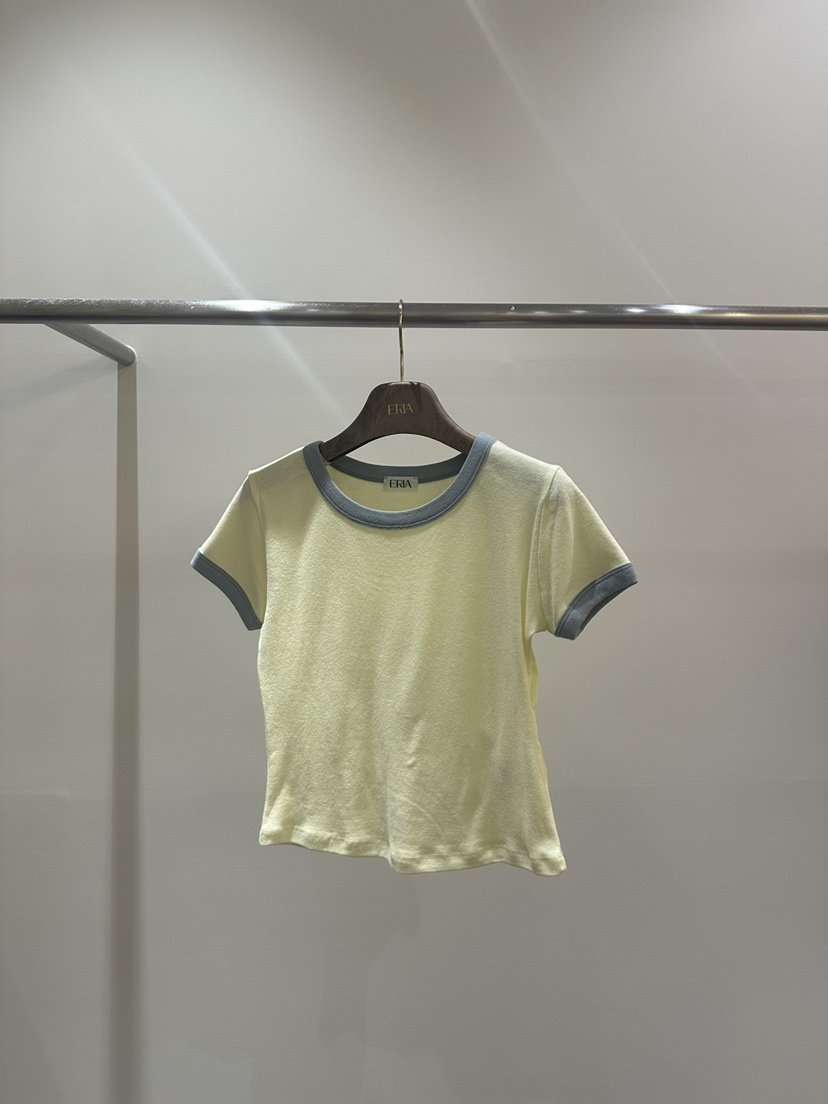 HUE/ERIA韓國東大門直郵女士新品職業時尚26春夏T恤棉布HUE/ERIAT恤