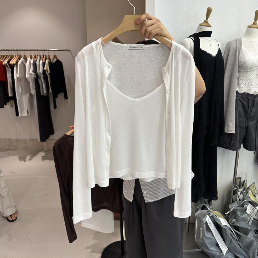 ANDMORE BUTTON韓國東大門直郵女士新款熱賣套裝套裝開衫ANDMORE BUTTON套裝