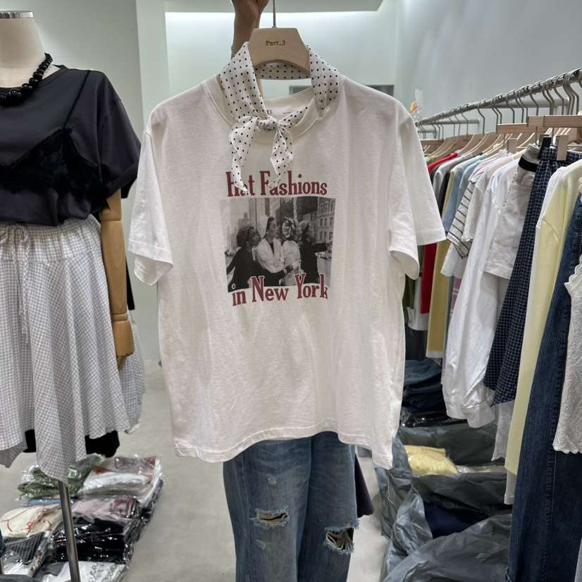PART3韓國直郵實拍女士新品人氣26春夏熱賣休閑T恤含圍巾Part.3T恤
