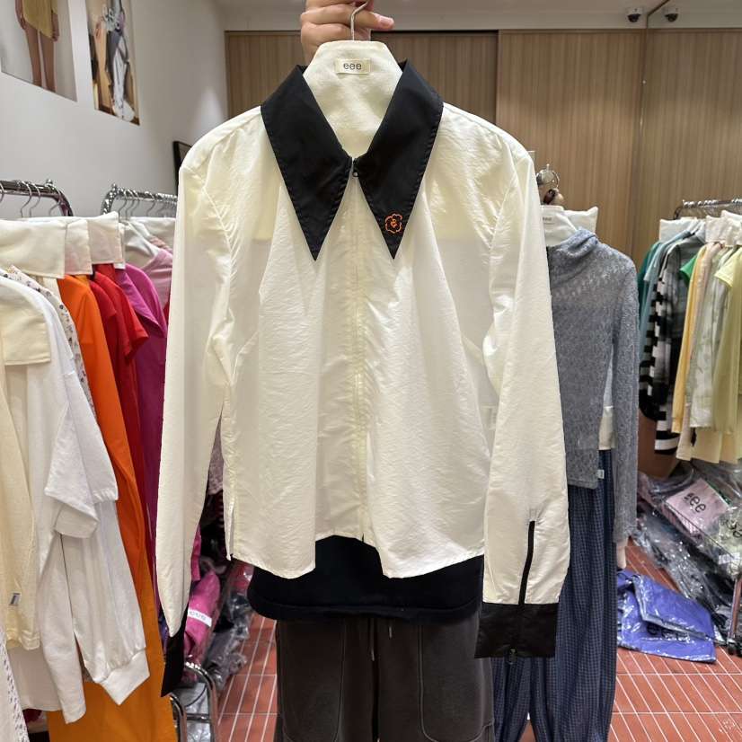 EEE韓國東大門直郵女士新款人氣26春夏時尚職業襯衫蕾絲衫EEE襯衫/蕾絲衫