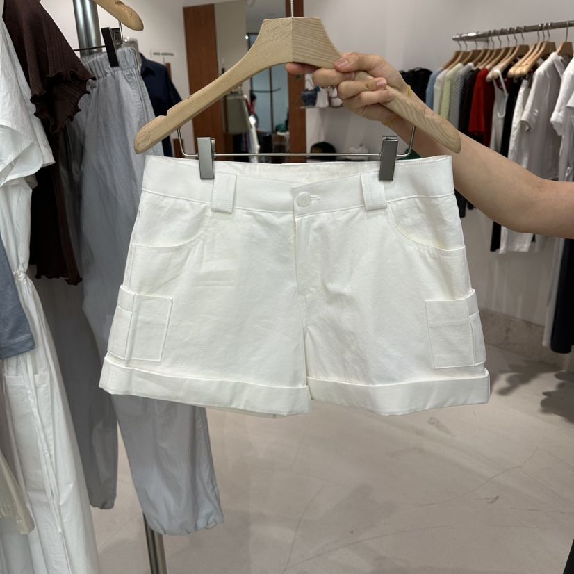 ANDMORE BUTTON韓國直郵實拍女裝新品休閑時尚26春夏短褲口袋ANDMORE BUTTON短褲