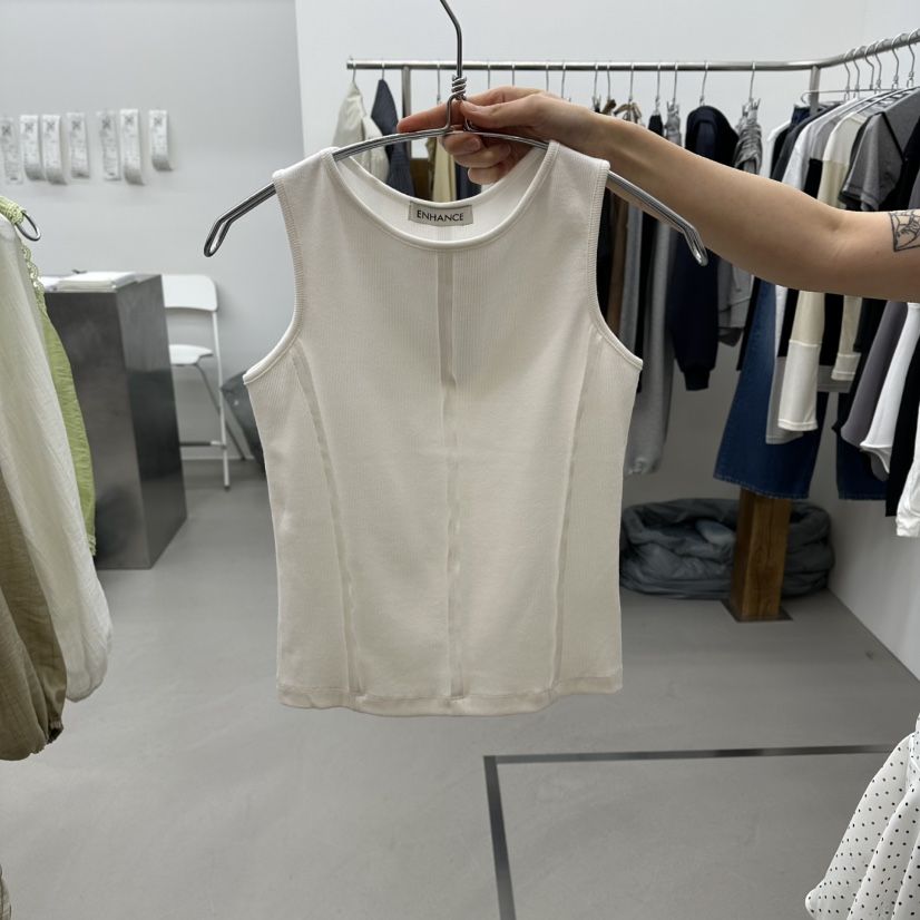 ENHANCE韓國東大門直郵女士新品休閑熱賣時尚吊帶背心鏤空ENHANCE/HOPESMORE吊帶/背心