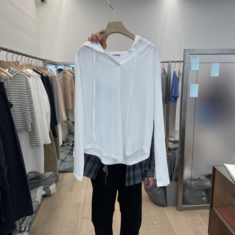 LTMS韓國直郵女士新品26春夏休閑推薦人氣職業長袖T恤兜帽LTMS長袖T恤