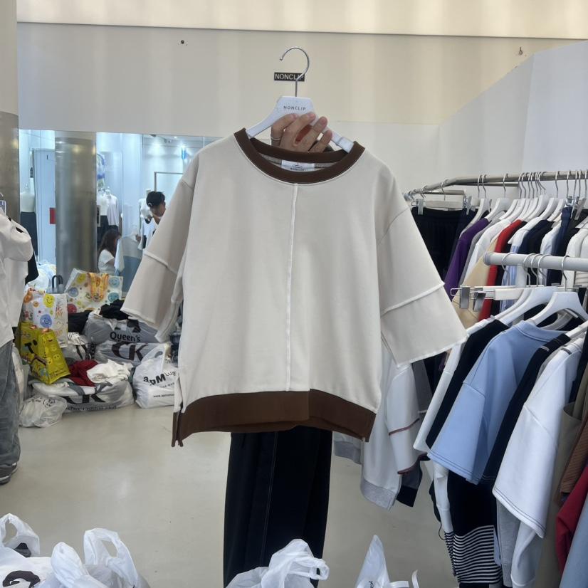 NON CLIP韓國代購女士新品休閑時尚人氣職業熱賣26春夏T恤NON CLIPT恤